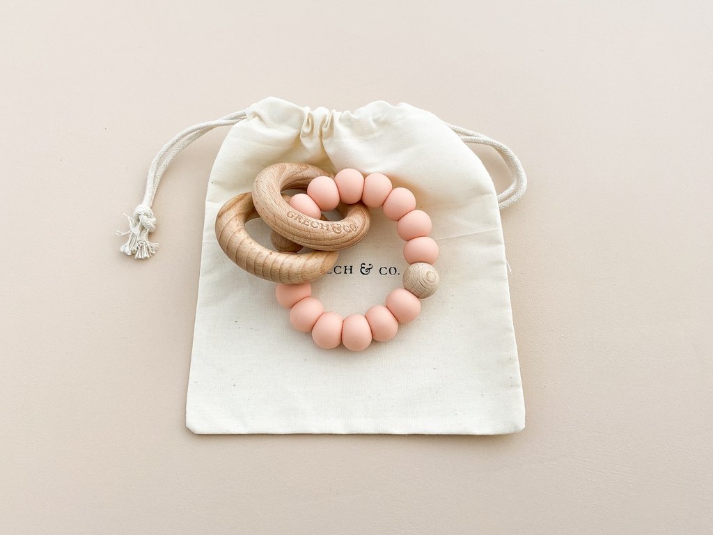 Grech Co. - teether ring - Peach