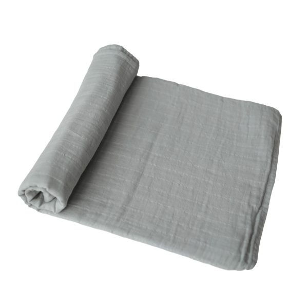 Mushie Swaddle Blanket Belgian Grey
