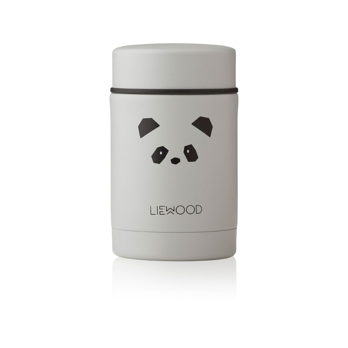 Liewood Nadja wood jar Panda Light Grey