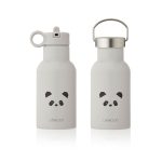 Liewood water bottle Panda Light Grey